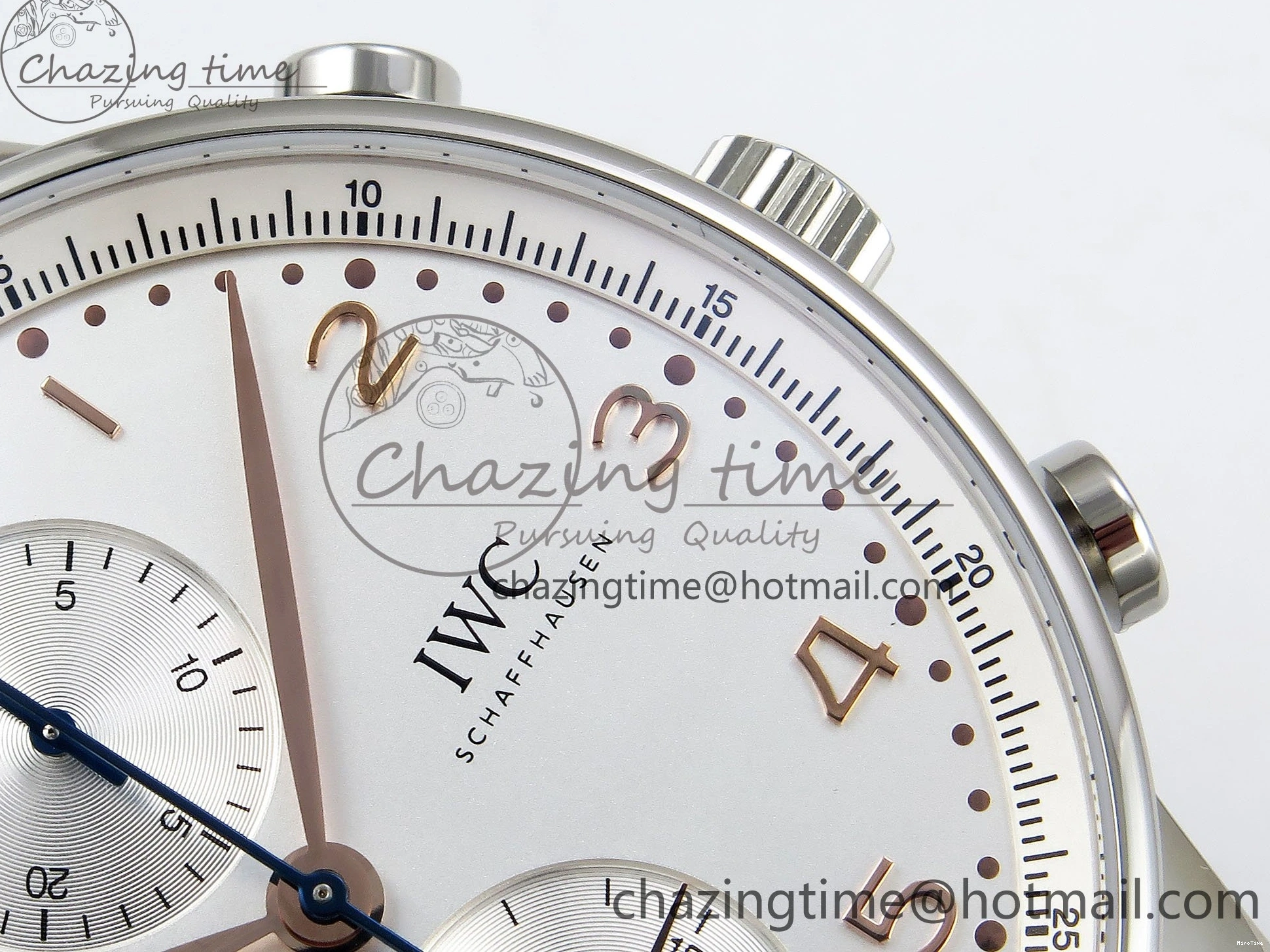 MIROTIME 0502 Portuguese Chrono IW3716 Z+F 1:1 Best Edition White Dial on Gray Rubber Strap A WrinkleFree 7014
